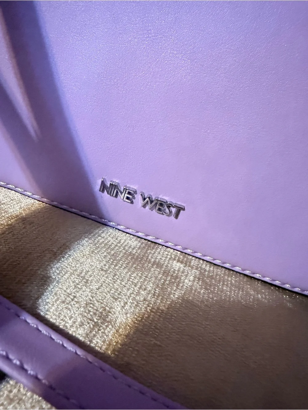 Nine West Mauve Faux-Leather Crossbody Bag